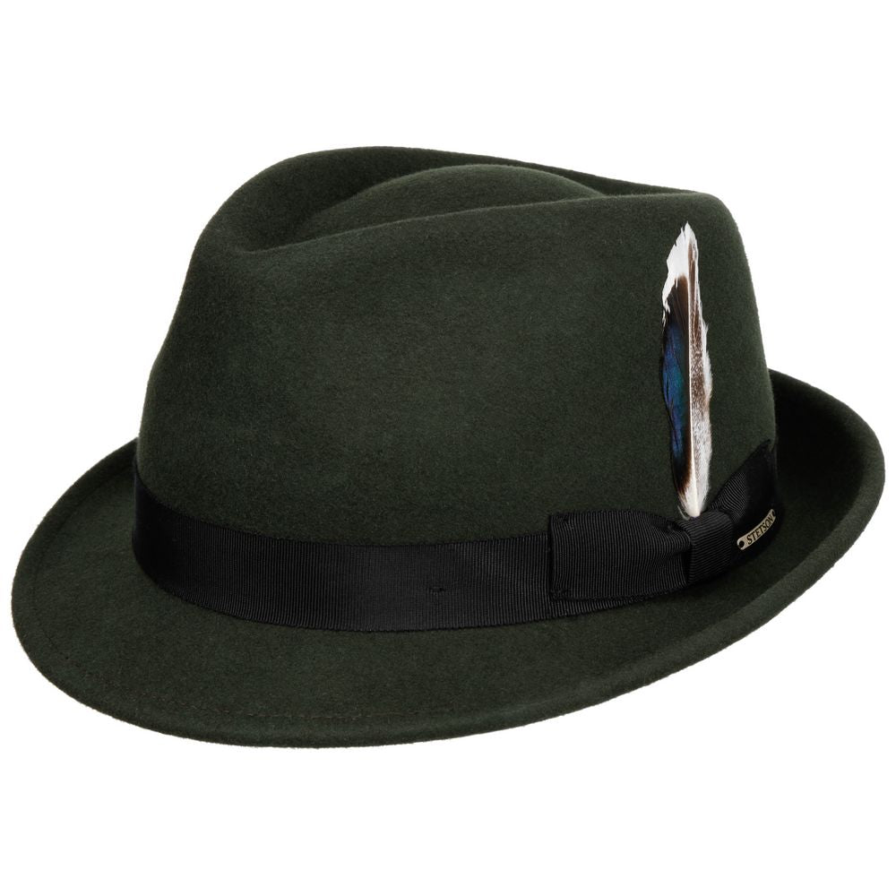 Stetson Woolfelt Trilby Hat - Rain Forest Green - Trilby Hat fra Stetson hos The Prince Webshop