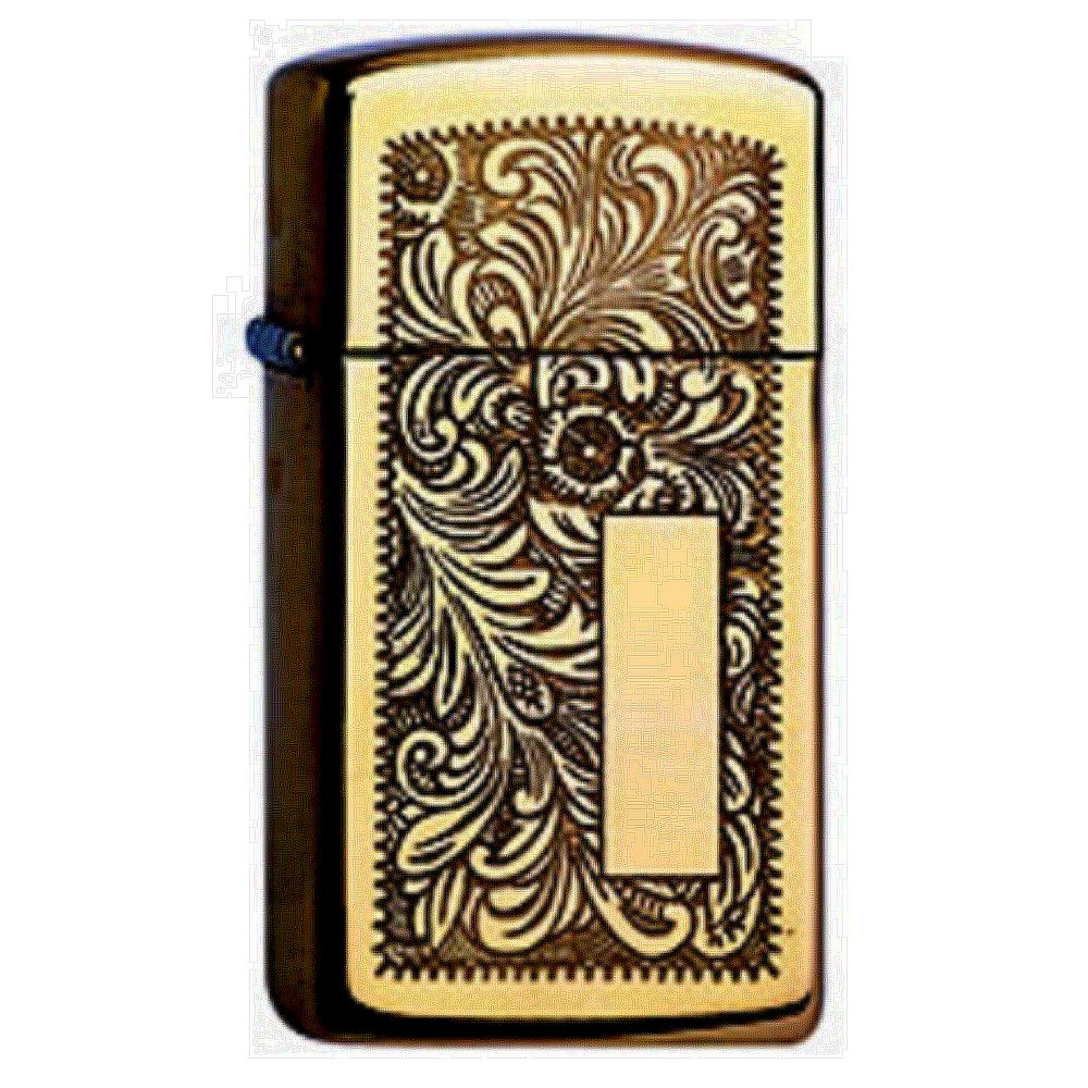 Original Slim Zippo Lighter - Venetian Brass Slim - Zippo Lighter fra Zippo hos The Prince Webshop