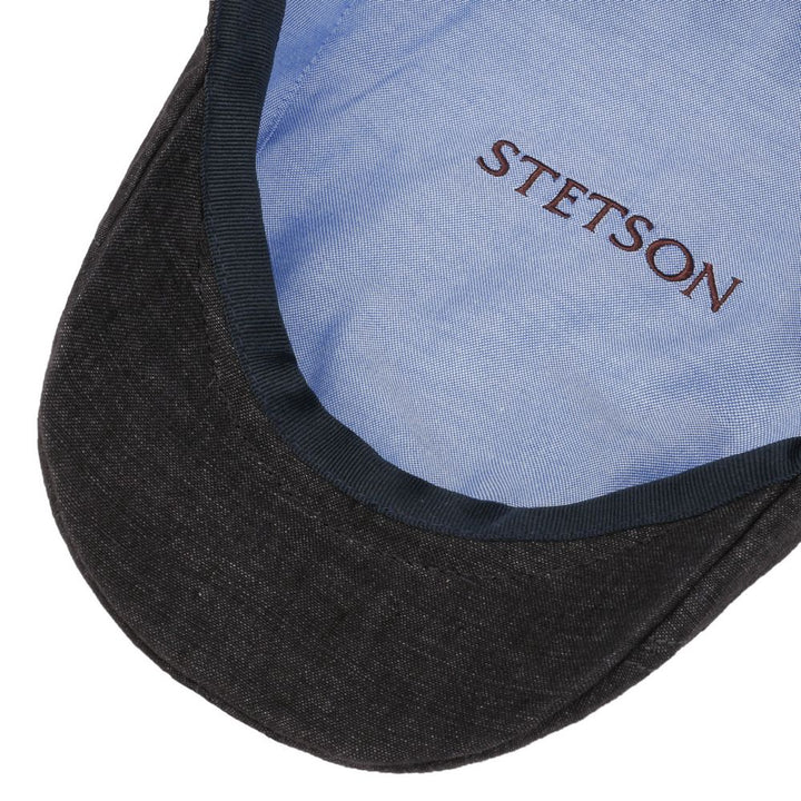 Stetson Ivy Cap Linen Dark Grey - Flat Cap fra Stetson hos The Prince Webshop