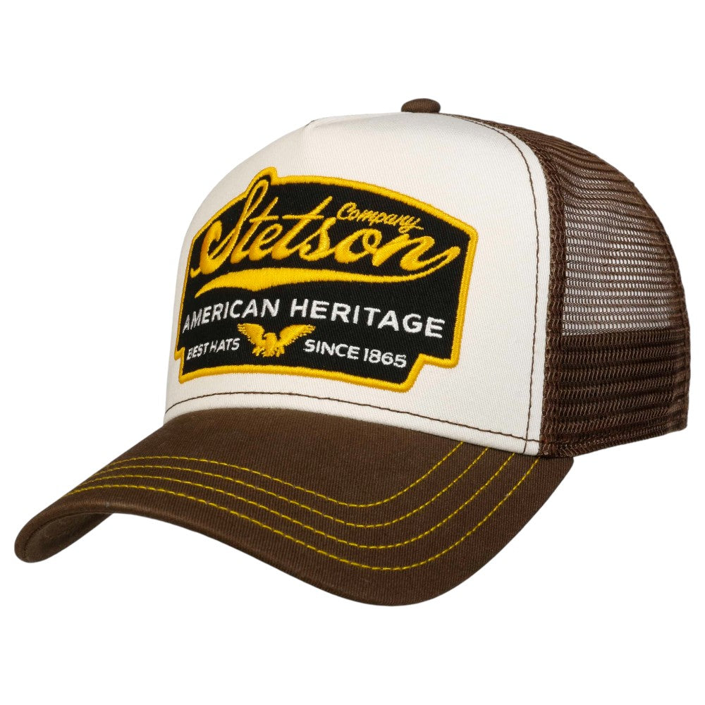 Stetson Trucker Cap American Heritage - Brown / White - Baseball Cap fra Stetson hos The Prince Webshop