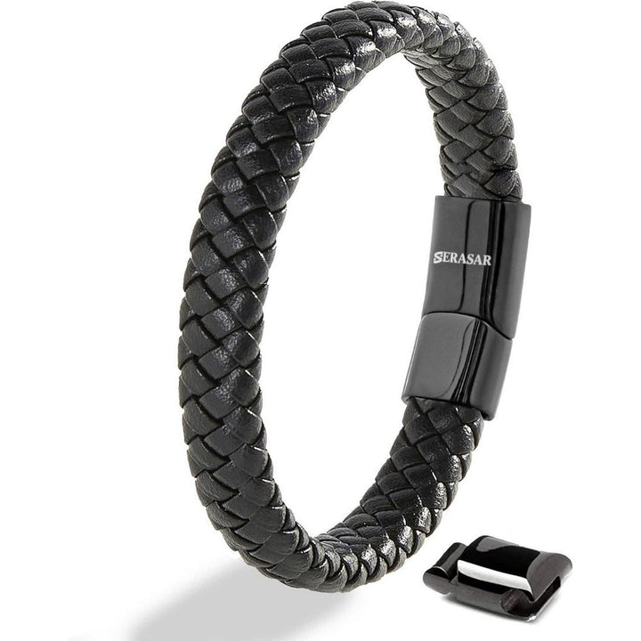 Læder Armbånd "Steady" - Sort
