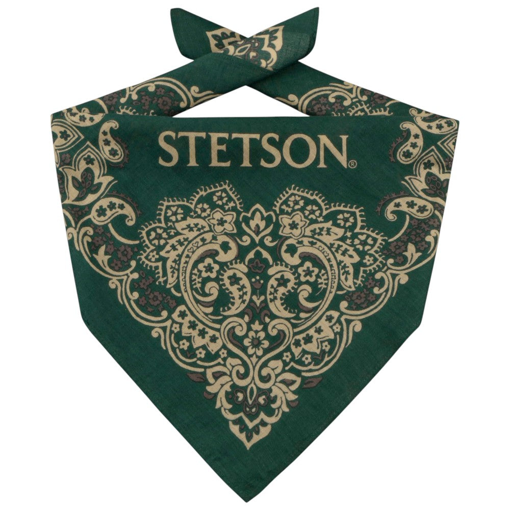 STETSON bandana - 100% bomuld - Grøn - Bandana fra Stetson hos The Prince Webshop