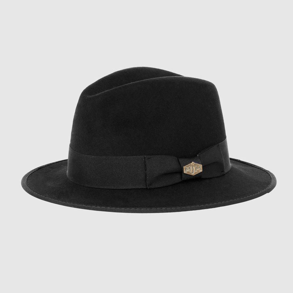 MJM MAUK Sort Uld Filt Hat - Waterproof & Crushable - Fedora Hat fra MJM Hats hos The Prince Webshop