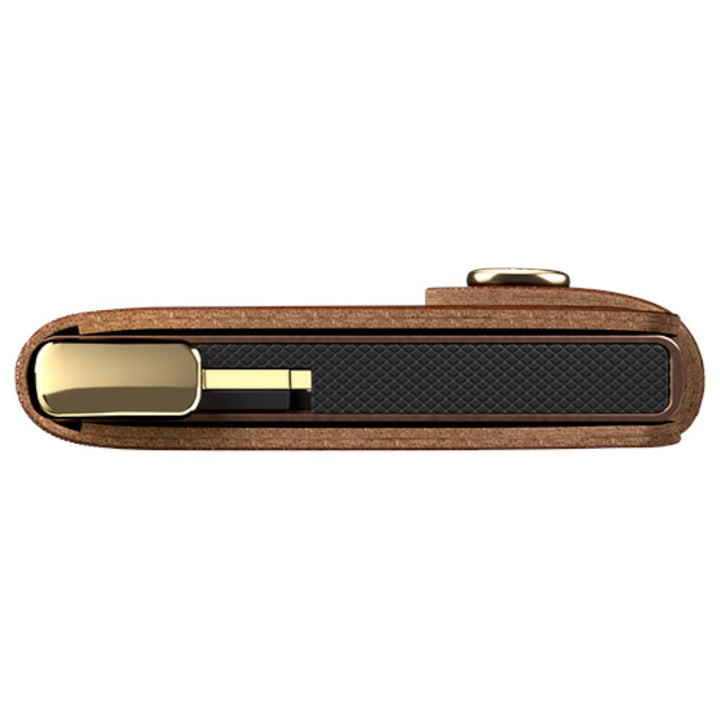 SECRID Premium Miniwallet Emboss Lines Cognac +