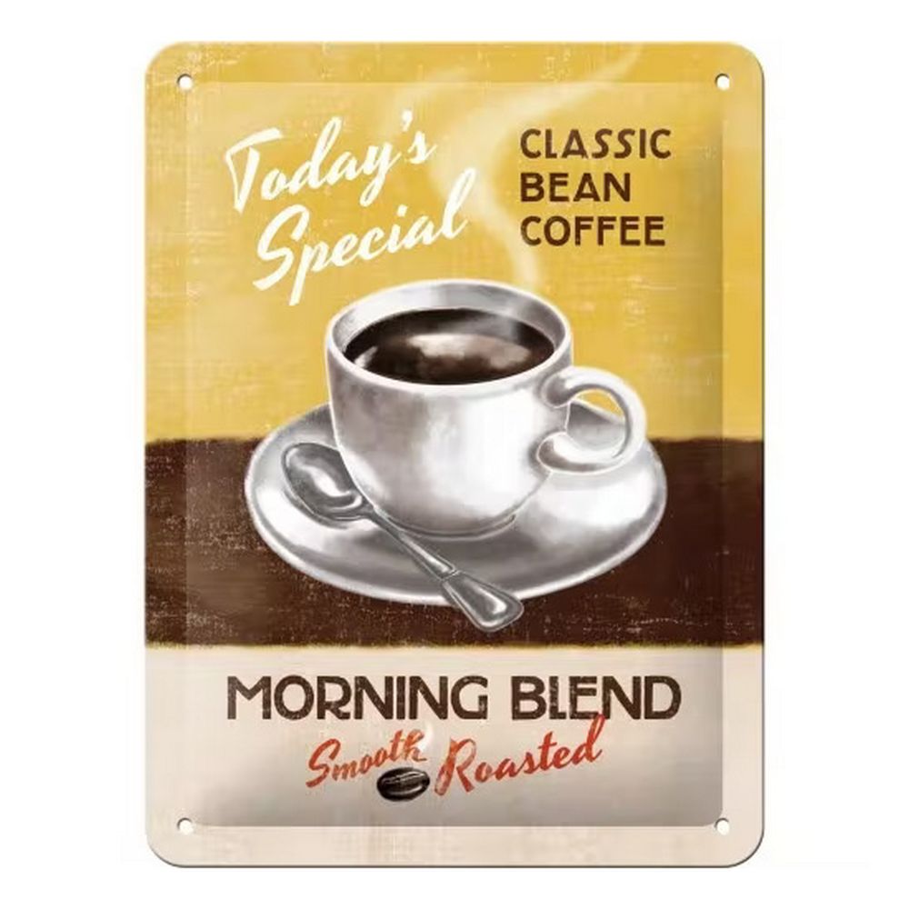 Retroworld Metalskilt Morning Blend - 15 x 20 cm - Metalskilt fra Retroworld hos The Prince Webshop