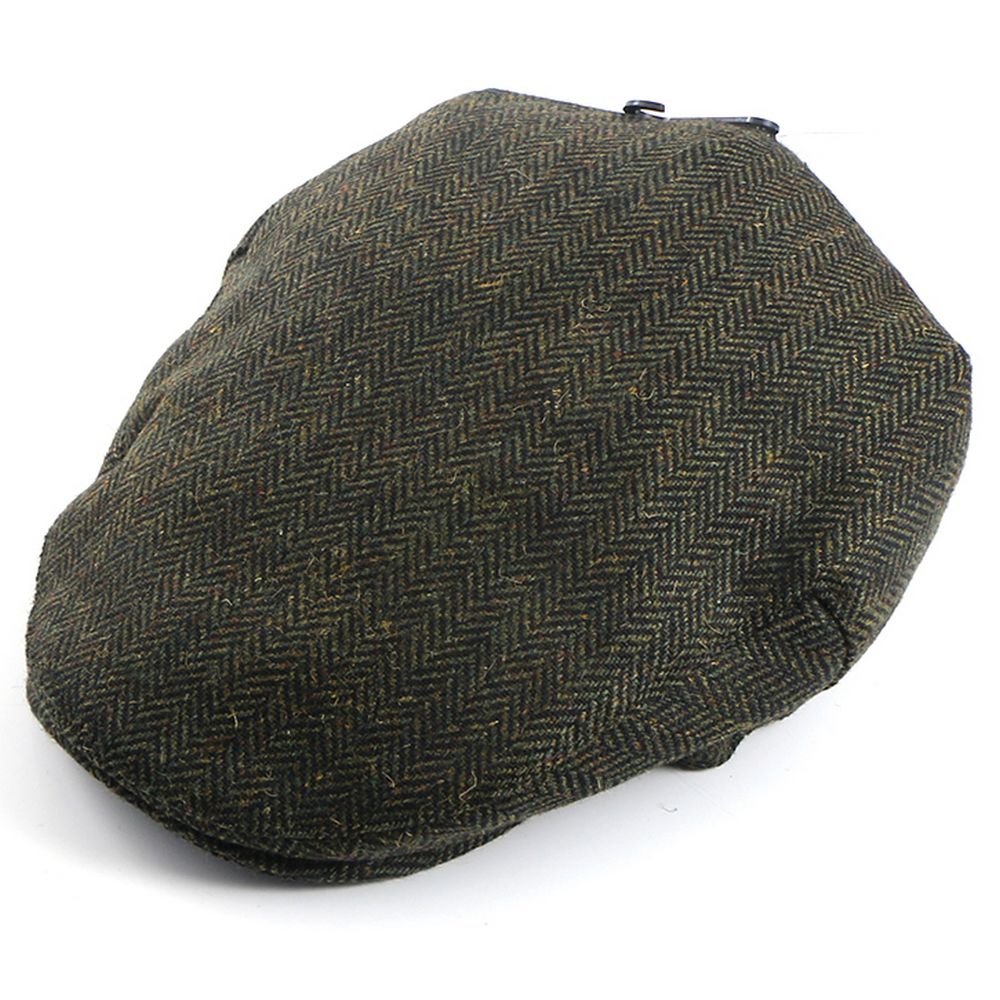 Celtic Ore Green Herringbone Tweed Cap - M (57 cm) - Flat Cap fra Celtic Ore Tweed hos The Prince Webshop