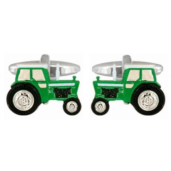 Manchetknapper Traktor Grøn - Manchetknapper fra David Aster Collection hos The Prince Webshop