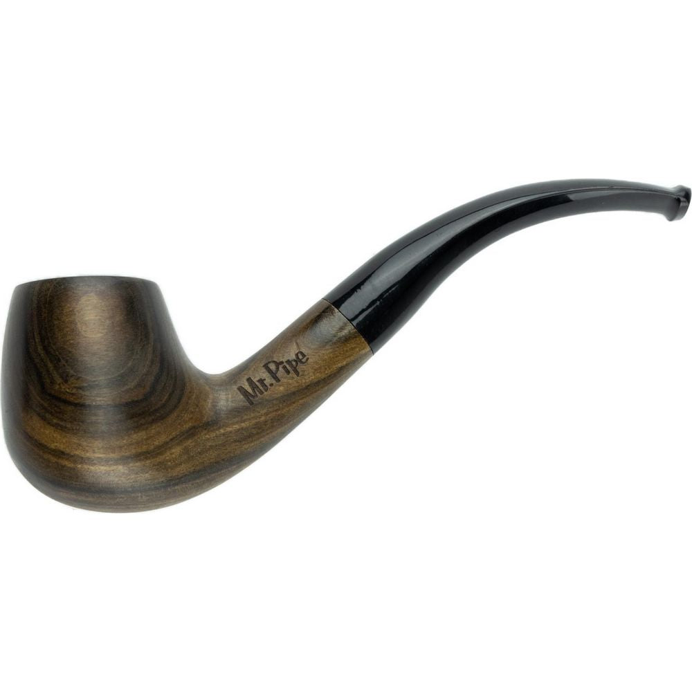 Mr. Pipe Pibe Red Redwood Bøjet inkl. Stand - Pibe fra Mr. Pipe hos The Prince Webshop