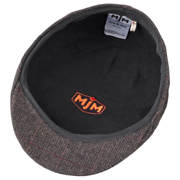 MJM Country Sixpence Wool Mix 51 Brown Herringbone - Flat Cap fra MJM Hats hos The Prince Webshop
