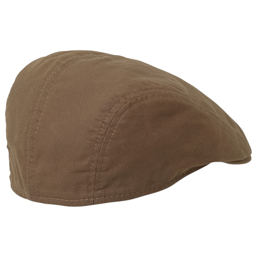 MJM Daffy 3 Staywax - Brun Oilskin Sixpence - Flat Cap fra MJM Hats hos The Prince Webshop