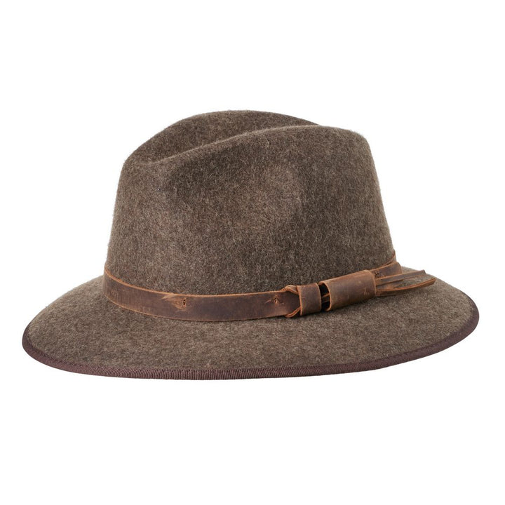 MJM MARCO EL Brun Uld Filt Hat med Øreflapper - Traveller Hat fra MJM Hats hos The Prince Webshop