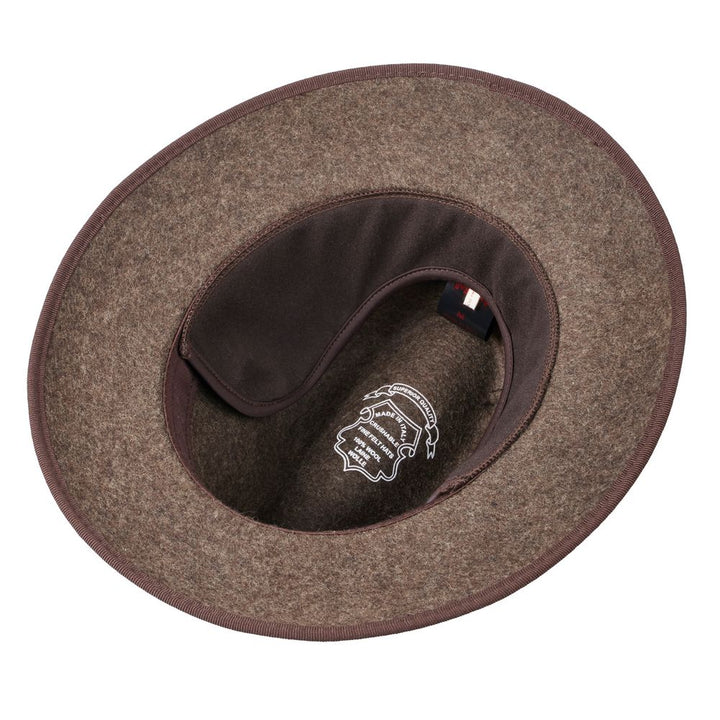 MJM MARCO EL Brun Uld Filt Hat med Øreflapper - Traveller Hat fra MJM Hats hos The Prince Webshop