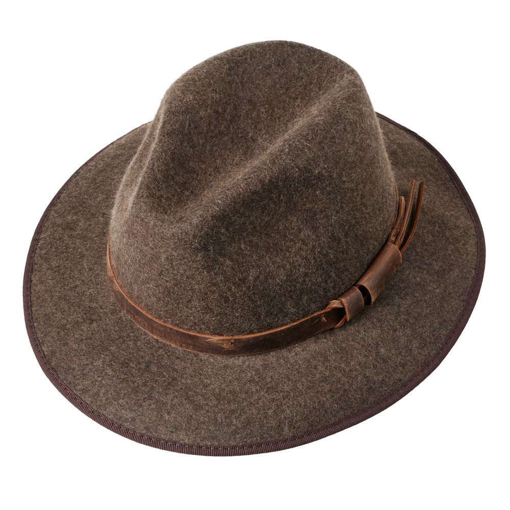 MJM MARCO EL Brun Uld Filt Hat med Øreflapper - Traveller Hat fra MJM Hats hos The Prince Webshop