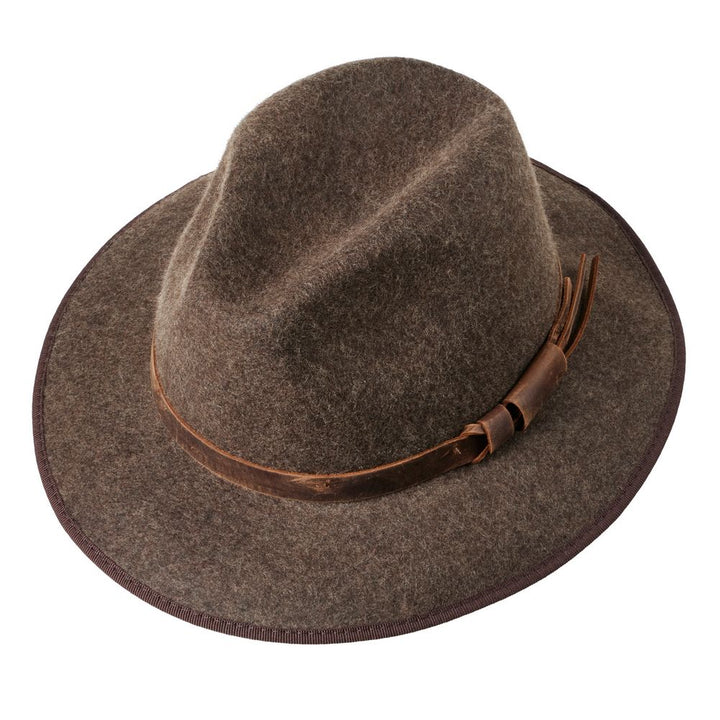 MJM MARCO EL Brun Uld Filt Hat med Øreflapper - Traveller Hat fra MJM Hats hos The Prince Webshop