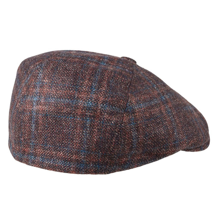 MJM Rebel 32 Virgin Wool Brown Check Sixpence - Flat Cap fra MJM Hats hos The Prince Webshop