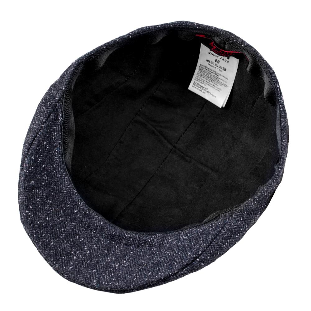 MJM Maddy 32 Wool Mix/Silk Anthracite Sixpence - Flat Cap fra MJM Hats hos The Prince Webshop