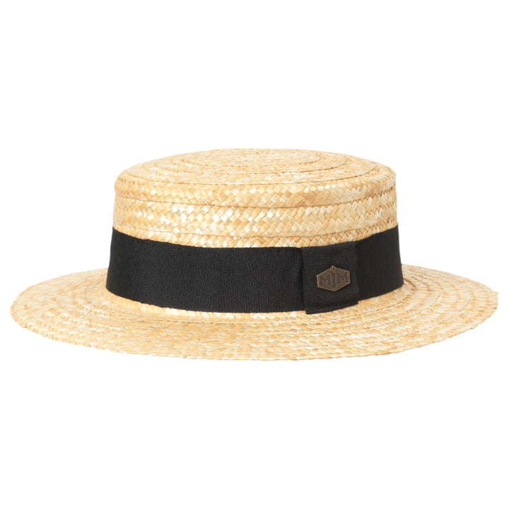MJM Alex Boater Strå Hat - Natur Beige - Hat fra MJM Hats hos The Prince Webshop