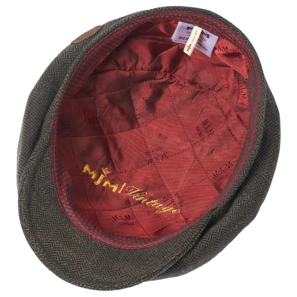 MJM Peeky – 42 Wool Mix - Herringbone Sixpence - Flat Cap fra MJM Hats hos The Prince Webshop