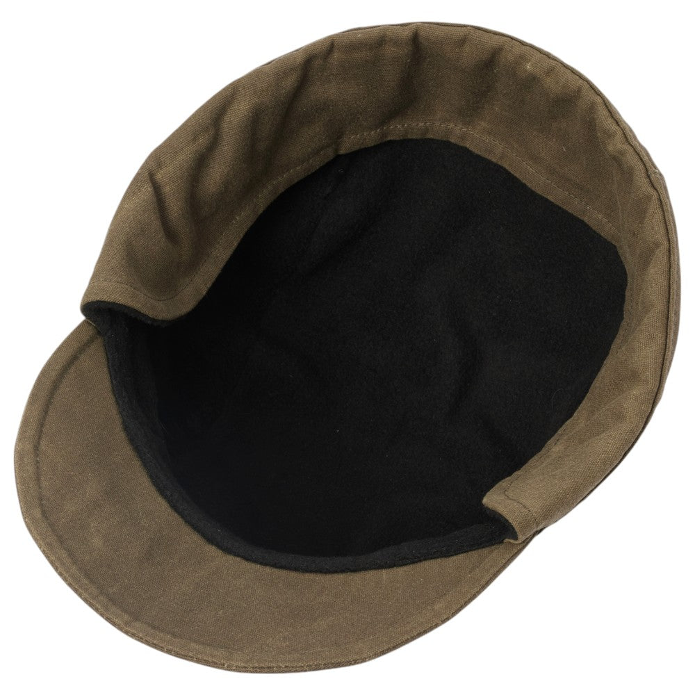 MJM EL Winter Cap – 42 Oiled Cotton - Olive - Army Cap fra MJM Hats hos The Prince Webshop