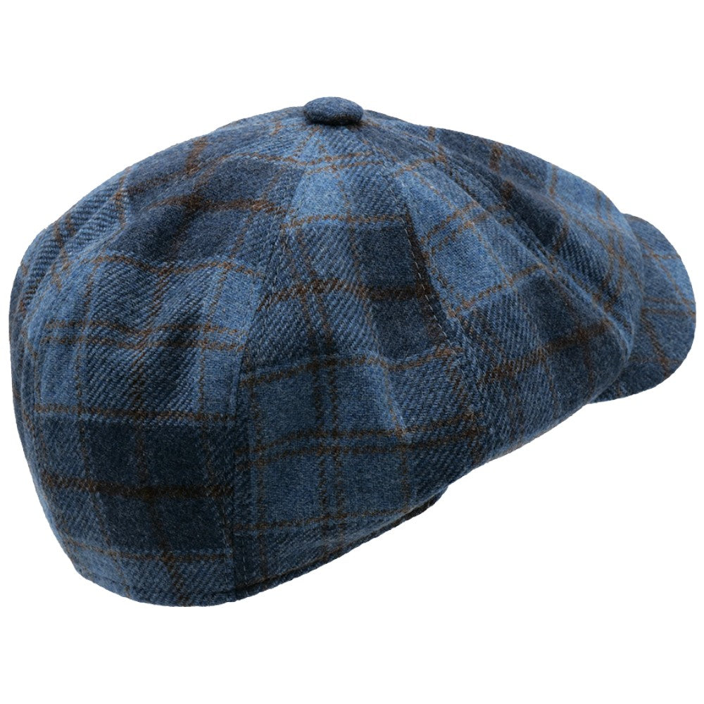 MJM Picasso 62 Eco Virgin Wool/Cashmere Blue Check Sixpence