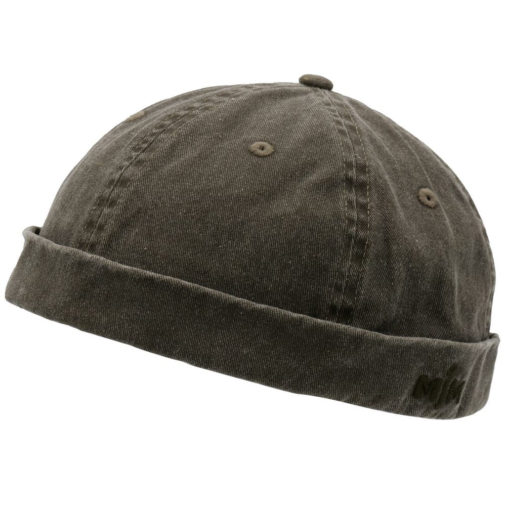 MJM Docker Cap Dyed Cotton Twill - Oliven