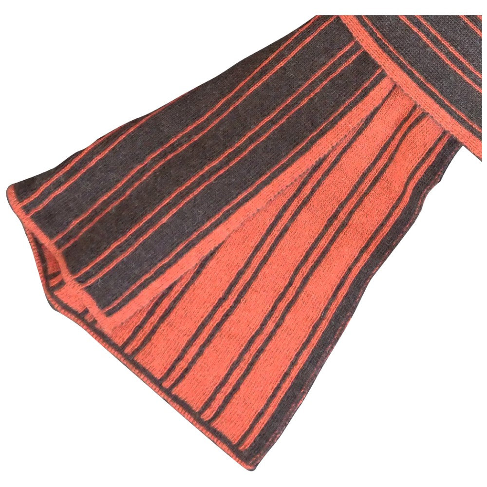 MJM Stripe 62 Scarf Wool/Cashmere Brown/Orange