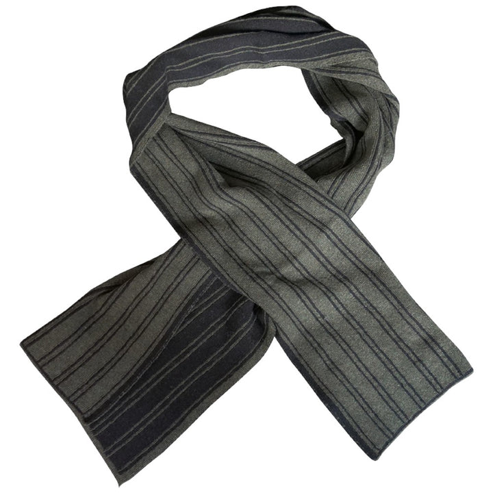 MJM Stripe 62 Scarf Wool/Cashmere Black/Loden