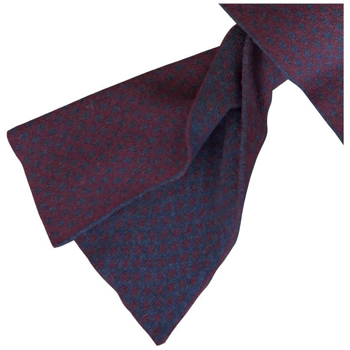 MJM Cross 62 Scarf Wool/Cashmere Navy/Bordeaux