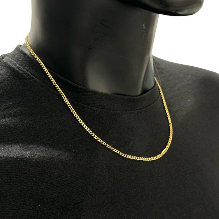 Halskæde 50 cm i rustfrit stål - Sølv eller Guld