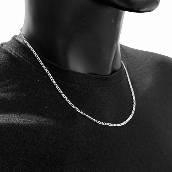 Halskæde 50 cm i rustfrit stål - Sølv eller Guld