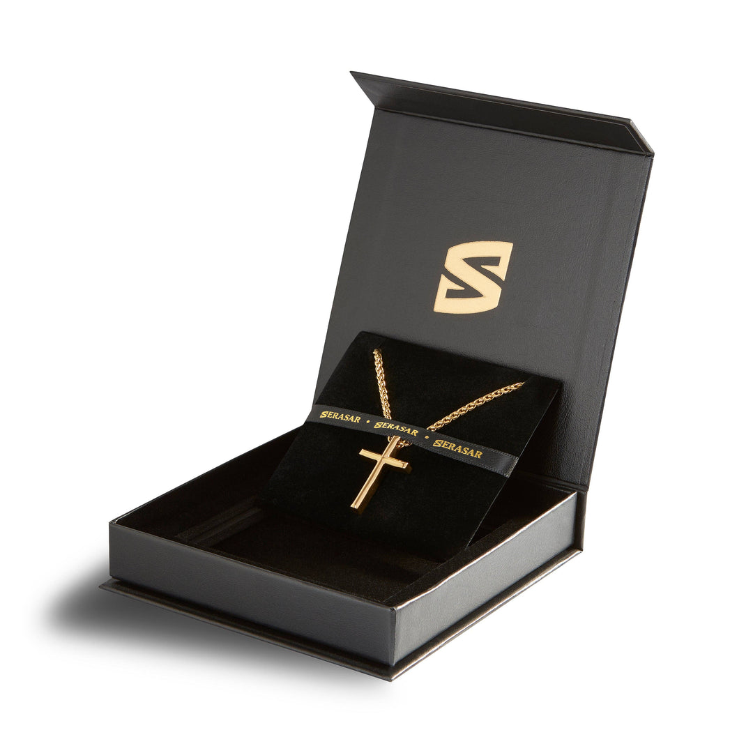 Trust Halskæde med Kors Vedhæng i Rustfrit Stål - 3 farver - Halskæde fra SERASAR hos The Prince Webshop