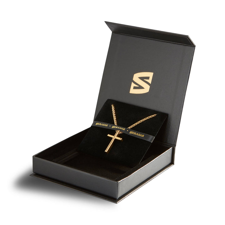 Trust Halskæde med Kors Vedhæng i Rustfrit Stål - 3 farver - Halskæde fra SERASAR hos The Prince Webshop