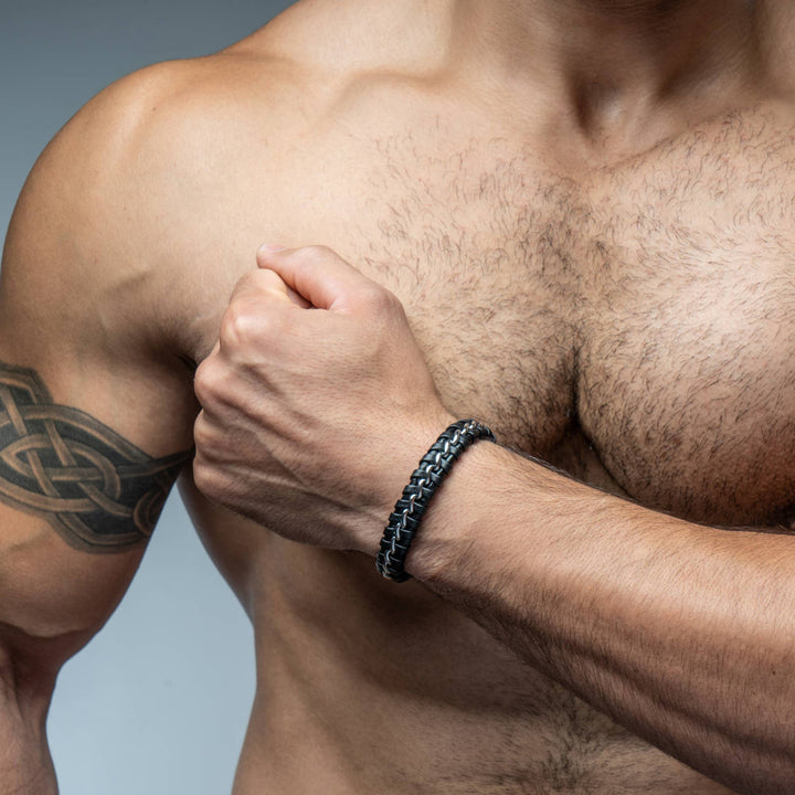 Læder Armbånd “Joy” - Sort/Sølv Okselæder - Armbånd fra SERASAR hos The Prince Webshop