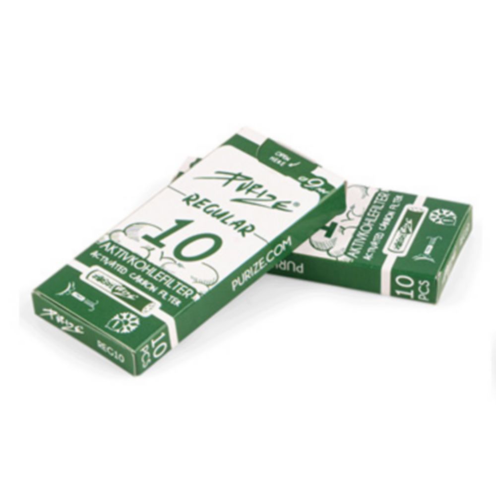 10 stk PURIZE Regular Size (9 mm) Aktivt Kul Filter - Cigaret Filter fra Purize hos The Prince Webshop