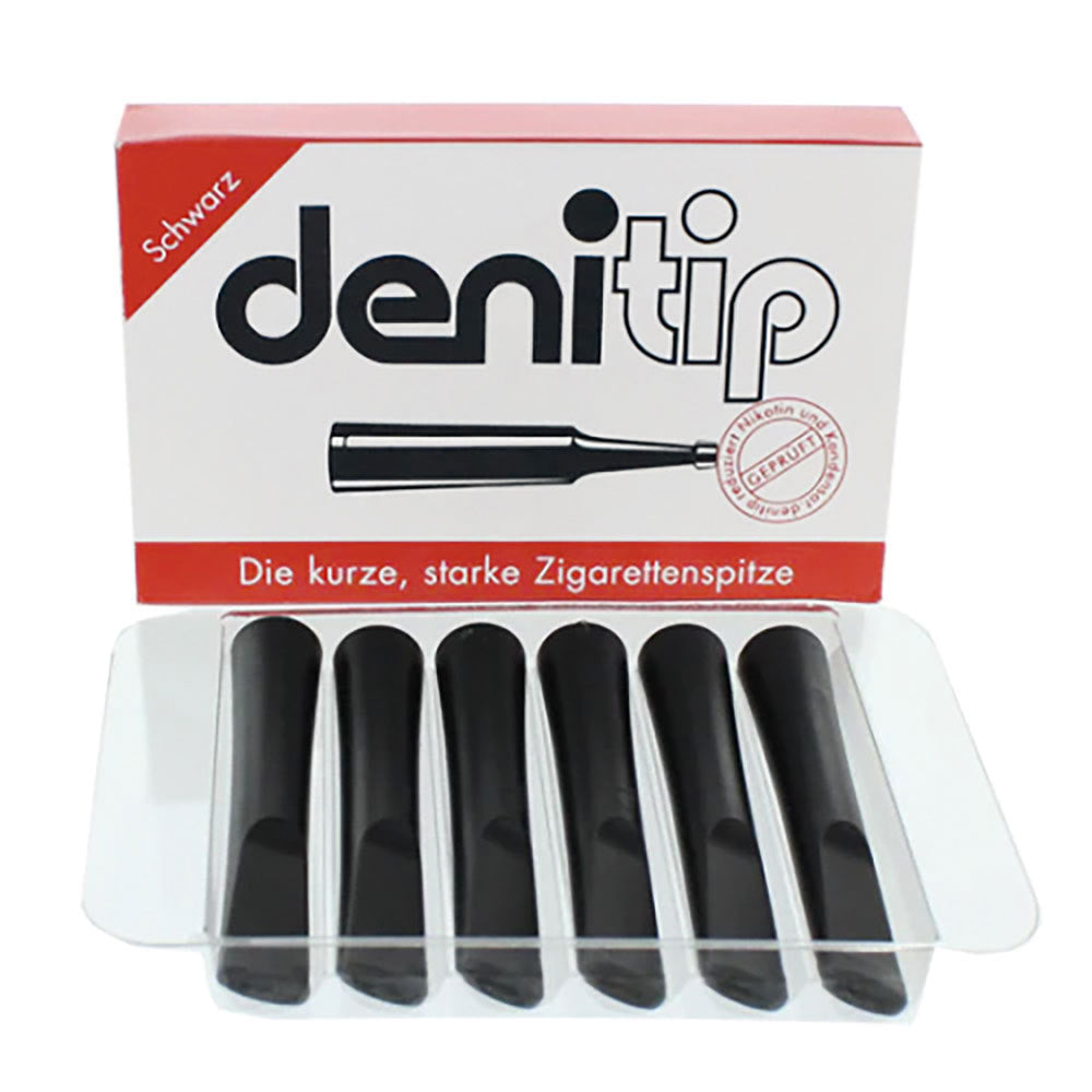 6 stk Denitip Cigaret Holder med Filter - Sort - Cigaret Holder fra Denicotea hos The Prince Webshop