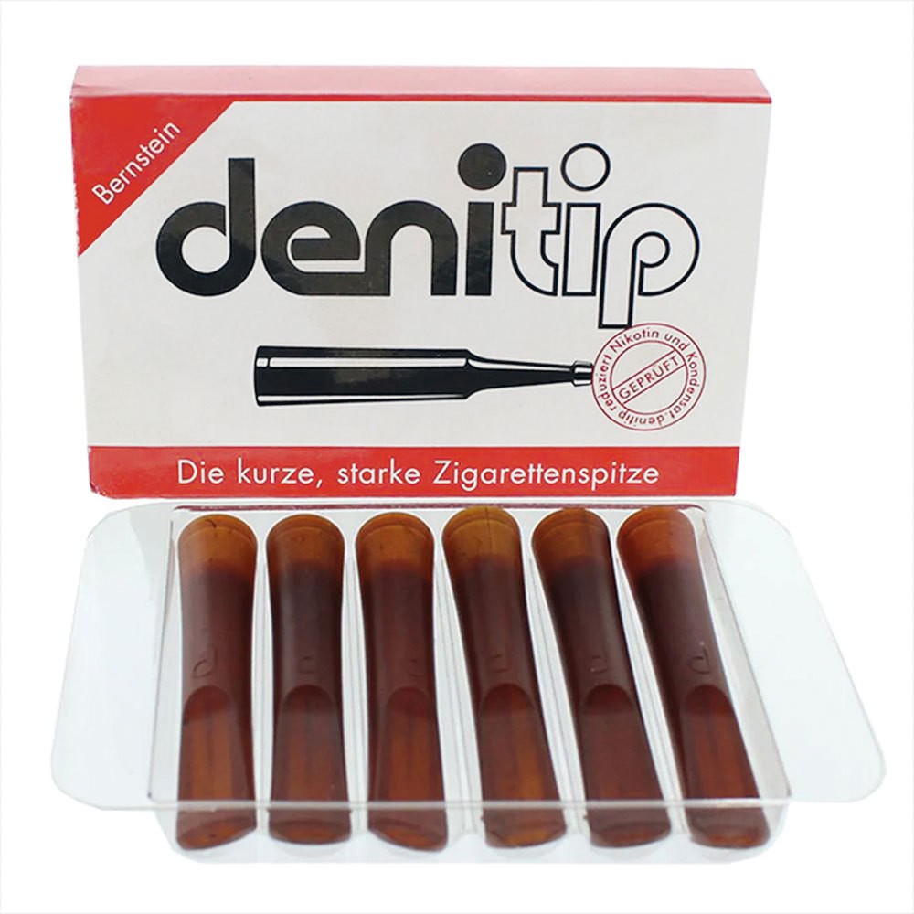 6 stk Denitip Cigaret Holder med Filter - Ravfarvet - Cigaret Holder fra Denicotea hos The Prince Webshop