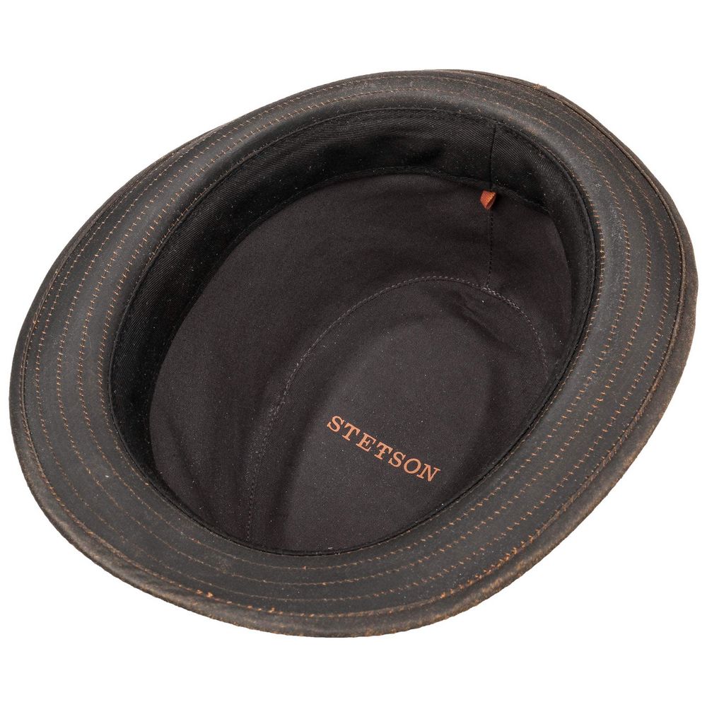 Stetson CO/PES Trilby Hat - Brunt Oilskin Look - Trilby Hat fra Stetson hos The Prince Webshop