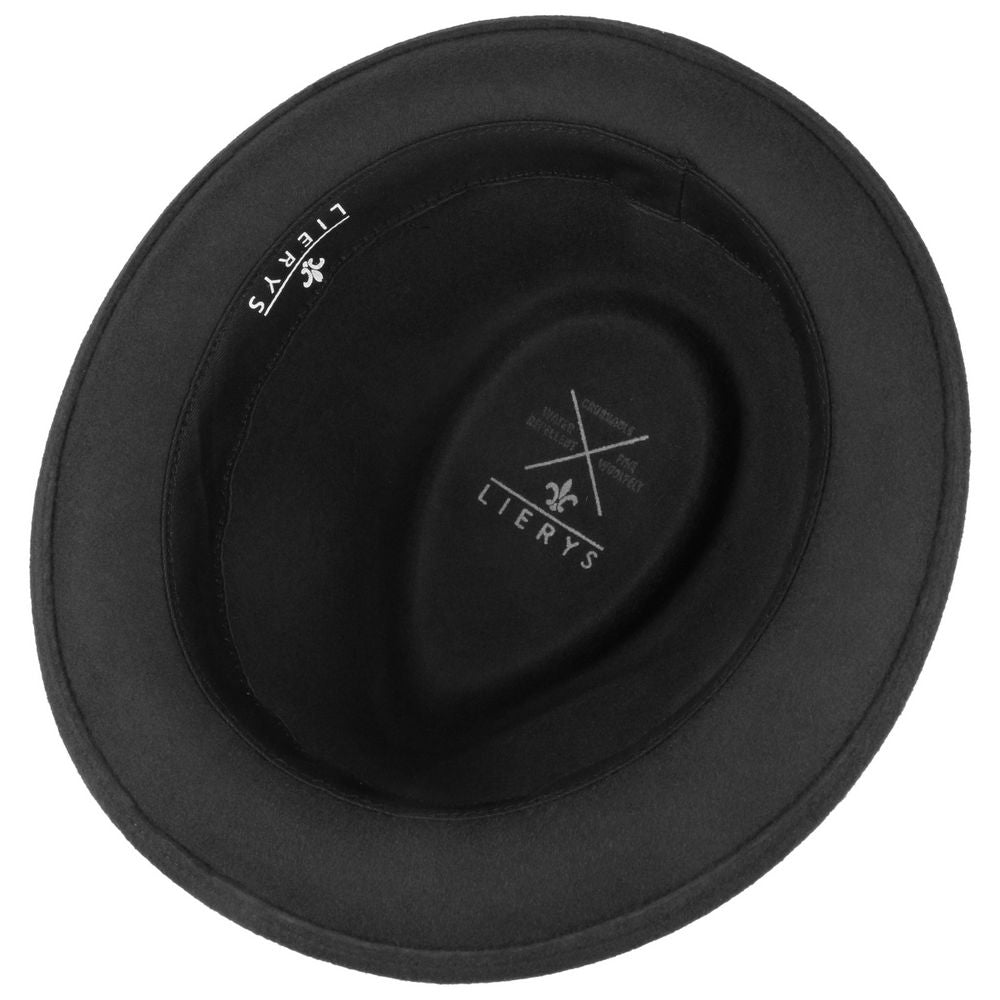Trilby Woolfelt by Lierys - Sort Uld Hat - Trilby Hat fra Lierys hos The Prince Webshop