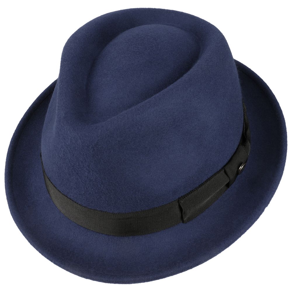 Trilby Woolfelt by Lierys - Blå Uld Hat - Trilby Hat fra Lierys hos The Prince Webshop