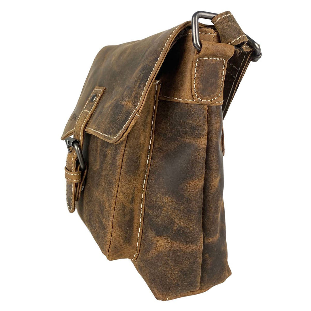 Arrigo Shoulder Bag with Flap Buffalo Leather - Cognac - Taske fra Arrigo hos The Prince Webshop