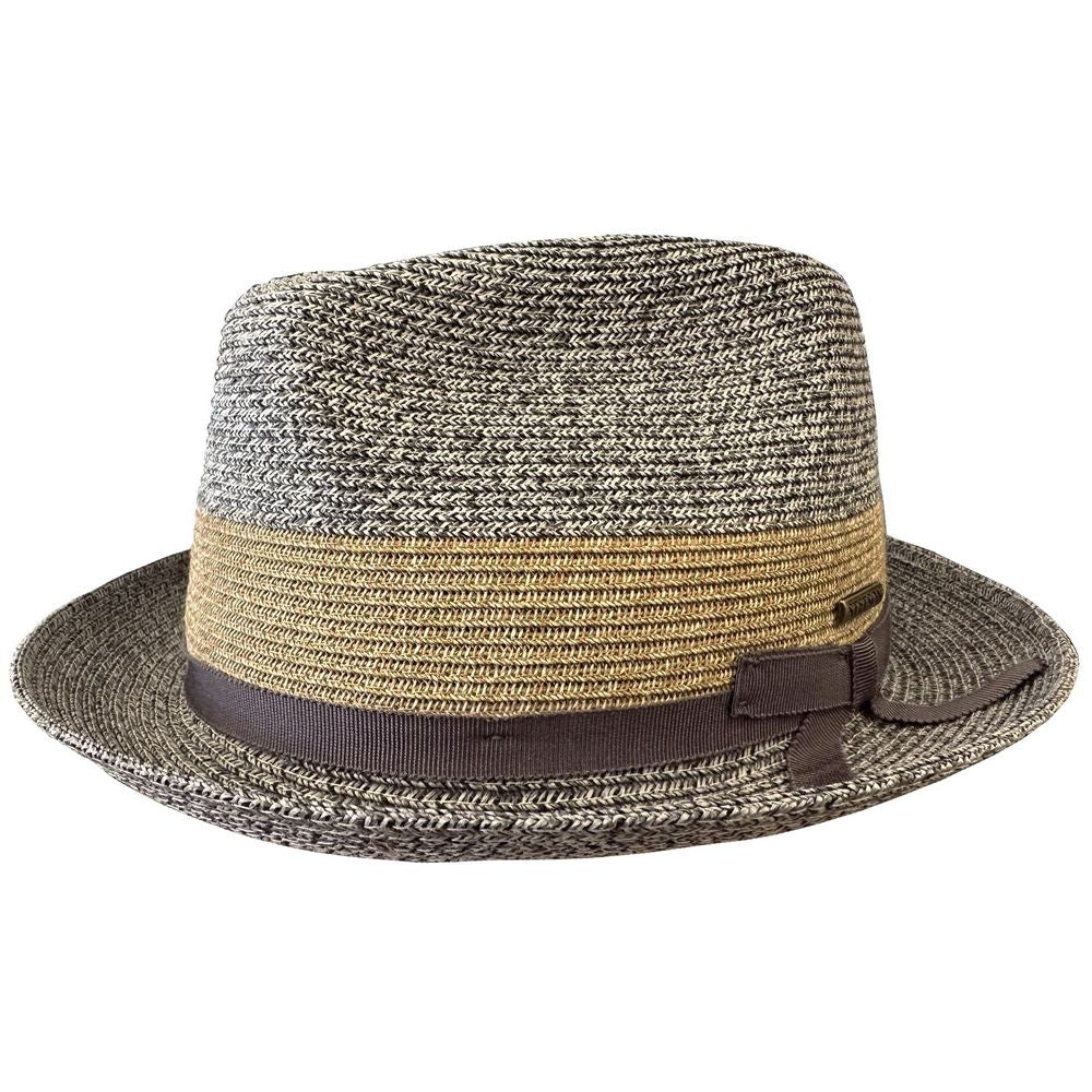 Stetson Player Toyo Hat - Grey Beige Strå - Player Hat fra Stetson hos The Prince Webshop
