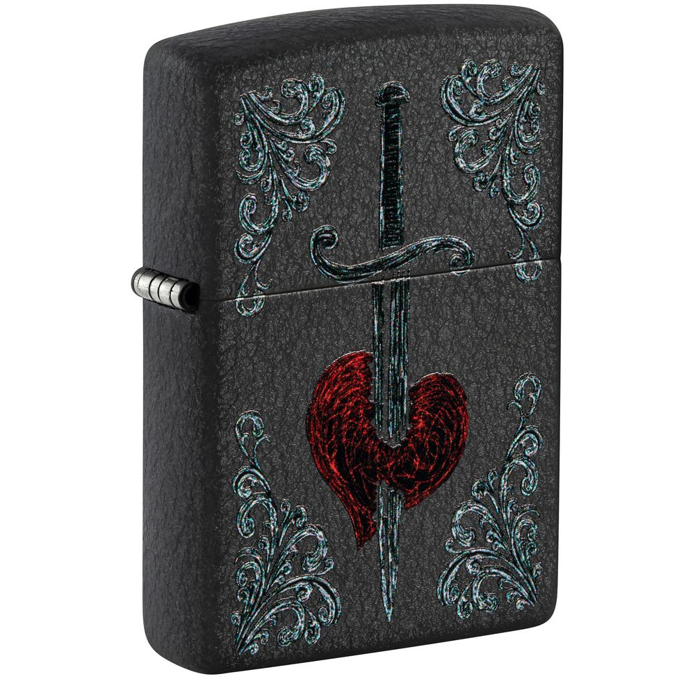 Zippo 60006605 Heart Dagger Tattoo Design - Zippo Lighter fra Zippo hos The Prince Webshop
