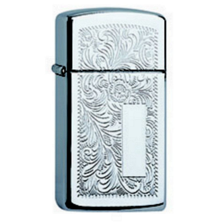 Original Slim Zippo Lighter - Venetian Chrome Slim - Zippo Lighter fra Zippo hos The Prince Webshop