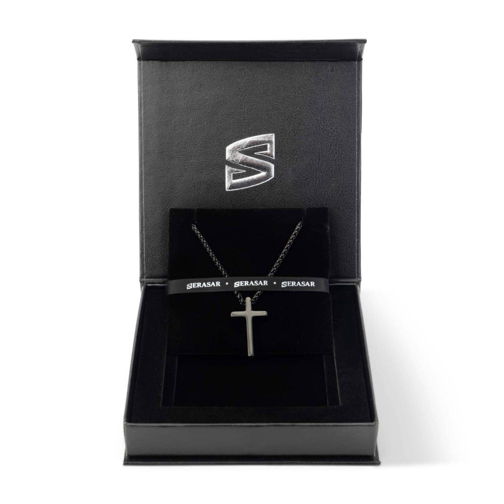 Lord Halskæde med Kors Vedhæng i Rustfrit Stål - 3 farver - Halskæde fra SERASAR hos The Prince Webshop