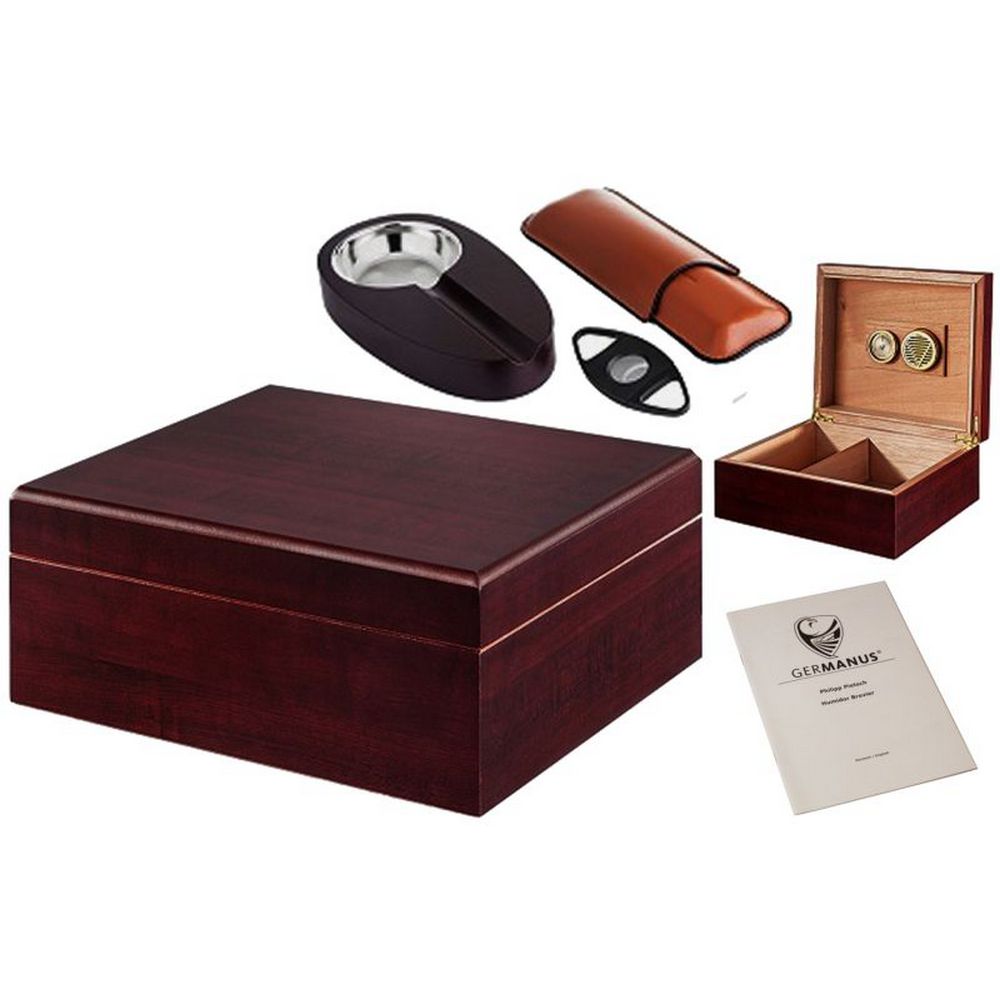 GERMANUS Cigar Humidor Sæt - Brun