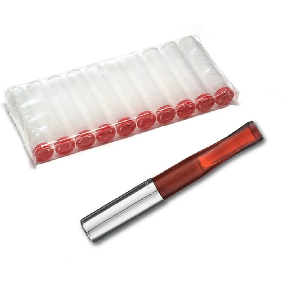 Denicotea Miny Automatic Cigaret Holder - Rav/Sølv - Cigaret Holder fra Denicotea hos The Prince Webshop