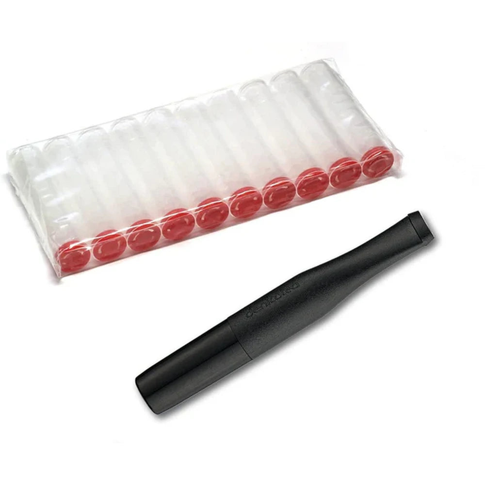 Ibiza Slim Cigaret Holder Black & Matte - med 10 Filtre - Cigaret Holder fra Denicotea hos The Prince Webshop