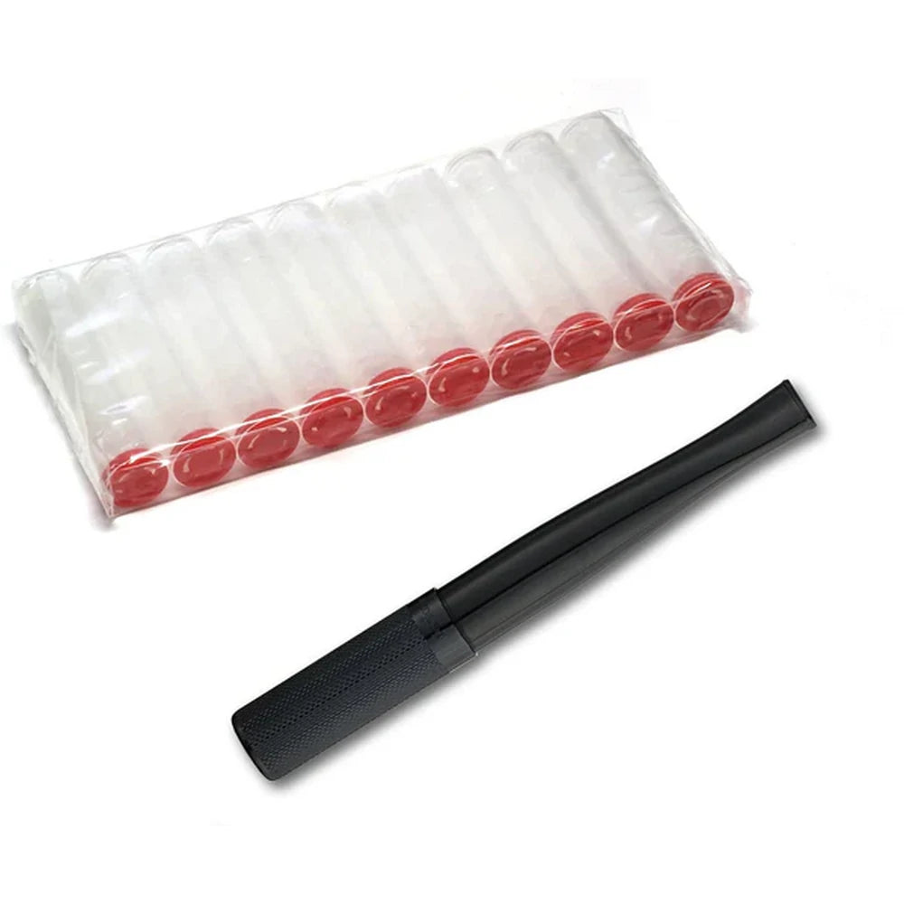 Flair Automatic Guillochiert Cigaret Holder - Sort - Cigaret Holder fra Denicotea hos The Prince Webshop