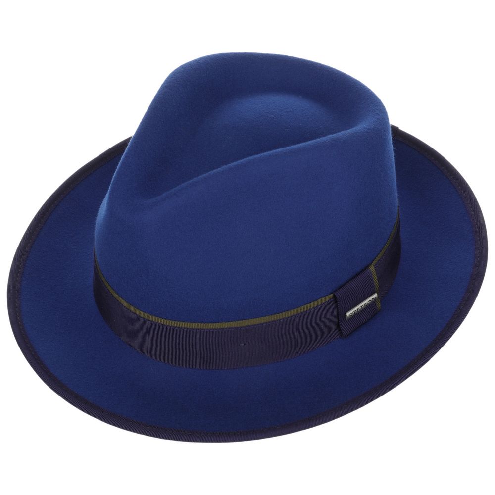 Stetson Woolfelt Fedora Hat - Royal Blue - Fedora Hat fra Stetson hos The Prince Webshop