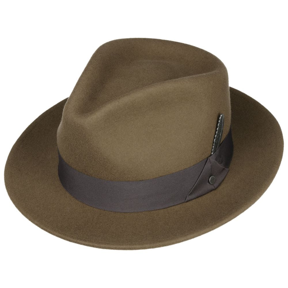 Stetson Woolfelt Fedora Hat - Fudge Brown - Fedora Hat fra Stetson hos The Prince Webshop